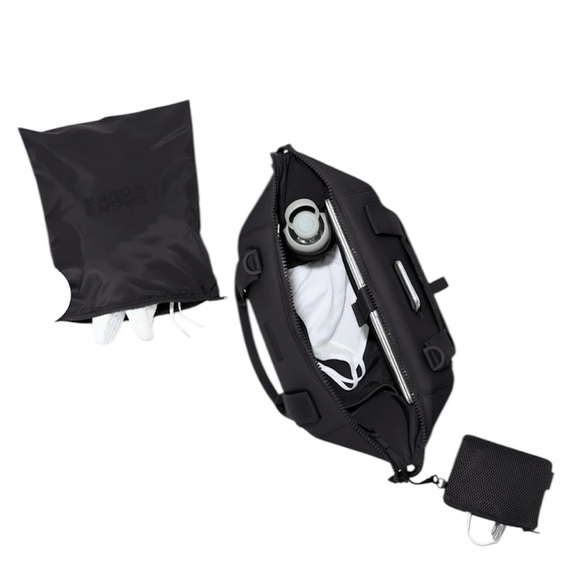 Dagne Dover Medium Landon Neoprene Carry All Bag In Onyx - Picture 3 of 13